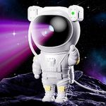 Astronaut Star Projector Night Light - Space Projector Galaxy Starry Nebula Ceiling Projection Lamp with Timer, Remote and 360°Adjustable, Gift for Kids Adults for Bedroom, Gaming Room Decor Aesthetic