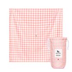 Dock & Bay Picnic Blanket - Quick Dry & Water Resistant - 100% Recycled Materials - Extra Large (94x66) - Strawberries & Cream