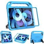 Surom Kids Case with Built-in Screen Protector for iPad Air 5th Generation 2022/iPad Air 4th Gen 2020, 10.9" iPad Air 5/4 Shockproof Handle Stand Case for iPad Air 5th/4th Gen 10.9/Pro 11, Blue