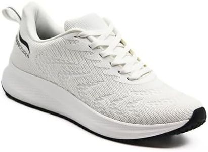 SHAPECRUNCH Arch Support Shoes with Soft Cushioned Insoles for Men for Walking and Running - Comfortable and Stylish (White, 7)