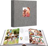 240 Pockets Photo Album 7x5 with Writing Space, Large Capacity 7x5 Photo Album Holds 240 Photos, Linen Cover Acid Free Pages 7x5 Photo Book with Memo for Baby Family Anniversary Wedding Photos