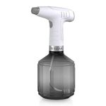 T TOVIA Plant Mister Spray Bottles Gardening, Automatic Electric Garden Sprayer Pump Spray Bottle 1 L, Battery Powered Weed Sprayers Fine Mist for Gardening, Fertilizing, Household Cleaning, White