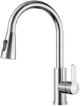 CIARRA Kitchen Faucet with Pull Down Sprayer, Single Handle Stainless Steel Sink Faucet for Farmhouse, Camper, Laundry, RV and Bar, KFS6221C