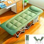 Hukimoyo Folding Bed Single for Sleeping Adult,Foldable Bed Indoor Outdoor for Travelling up to 150KG Portable Bed for Adults Camping Outdoor for Sleeping (Aluminium,190 cmx68cmx35cm)