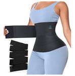 CIPZI Free Size Premium Waist Belt Elastic Band Weight Loss Flat Belly Belt Body Shaper Abdominal Belt After Delivery for Tummy Reduction Tummy Wrap Waist Trainer (5 Meter) Black