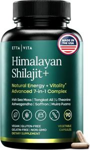Urolithin-A Supplement with Shilajit, Sea Moss, Tongkat Ali, Ashwagandha - Supports Mitochondria, Cellular Energy, Hormones, Vitality, Focus, Anti-Aging & Metabolism - Vegan, 90ct