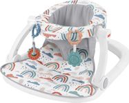 Fisher-Price Portable Baby Chair Sit-Me-Up Floor Seat with Developmental Toys & Machine Washable Seat Pad, Rainbow Showers​