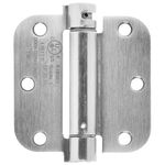 AmazonBasics Self-Closing Door Hinge, 3.5 Inch x 3.5 Inch, 1 Piece, Satin Nickel