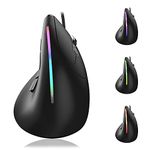 12800 DPI RGB Gaming Mouse, AFUNTA Ergonomic Mouse Optical Wired Vertical Mouse with 9 Programmable Buttons, for Gamer PC Laptop(T50)