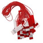 True Products Reflective Caution Marker Hazard Bunting Rope Safety Pendant Flag Red White, 26m