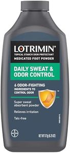 Lotrimin Daily Sweat & Odor Control Medicated Foot Powder - Antifungal Formula for Lasting Relief from Foot Odor, 6.25 Ounce (177 Grams) (Packaging May Vary)