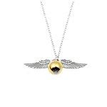 GAUEIOUR Snitch Necklace-Mysterious Magic Necklace,Sterling Silver Material, Silver Wings Necklace, Simple and Fashionable,Stylishly Designed Collarbone Snitch Necklace