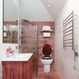 Angel Shield Wooden Toilet Seat – Dark Walnut Finish