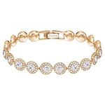 SWAROVSKI Angelic Bracelet, Clear circle-cut Swarovski Crystals with Matching Crystal Pavé on a Rose-Gold Tone Finish Setting, Part of the Swarovski Angelic Collection