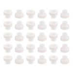 HARFINGTON 30pcs Flanged Sleeve Bearings 3mm Bore 3.5mm OD 4.5mm Length Nylon Bushings for Shaft, White