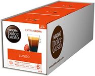 Nescaf? Dolce Gusto Cafe Lungo 16 Capsules (Pack of 3, Total 48 Capsules, 24 servings)