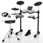 Pearl ERS1000 eRoadshow Amazon Exclusive Complete Electronic Drum Set with Four Quiet Mesh Pads, Two Pedal Controllers, Cymbal Pads, Throne, Drum Rack, Headphones, and Sticks