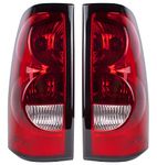 Boine Compatible With 2003 2004 2005 2006 Chevy Silverado 1500 2500 3500 Driver and Passenger Side Tail Light - Bulb and Harness Included