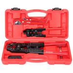 iCrimp Combo Pex Pipe Crimping Tool Kit for 1/2 and 3/4-inch Copper Ring, Meets ASTM 1807, Copper Ring Crimper, Removal Tool and Pex Tubing Cutter Fittings