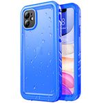 SPORTLINK Waterproof Case for iPhone 11, Full Body Heavy Duty Protection Full Sealed Cover Shockproof Dustproof Built-in Clear Screen Protector Rugged Case for iPhone 11 6.1 Inch (Blue)