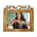 Xpression Decor Teacher Table Top Photo Frames Perfect for Office Table Decorations(5x7inch,brown,wood)