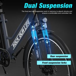 RCB 26" Electric City Bike – 250W Motor, 7-Speed, 35-50km Range, Black