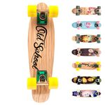 Skateboard Retro 55 cm / 22 in Mini Cruiser Real Wood Canadian Maple Perfect Complete Board Vintage Wooden Skateboards