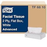 Tork TF6810 Advanced Flat Box 2-Ply Facial Tissue, White