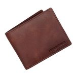 amazon basics Leather Wallet | Classic Style & Functional Design | Premium Leather Craftsmanship | 6 Card Slots, 2 Cash Compartments, 2 Secret Slots, Coin Pocket