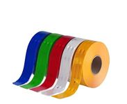 GlowTail High Intensity Water Proof Conspicuity Warning Reflective Radium Conspicuity Tape Sticker 2 Inch X 5 Meter (Pack of 5: Yellow, Red, White, Blue & Green)