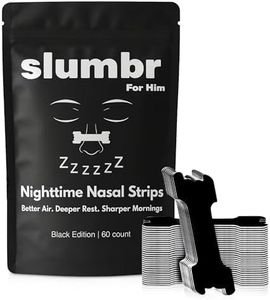 Nasal Strips for Breathing (60 Count) – Extra-Strength Grid Adhesive – Built for Nighttime Comfort, Clear Breathing & Consistent Sleep Routines (for Him - Black)