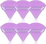 BLAAROOM 6 Pieces Powder Puff Face Makeup Velour Soft Triangle Powder Puffs for Loose Powder Mineral Powder Body Powder Wet Dry Cosmetic Foundation Sponge Makeup Tool - Purple