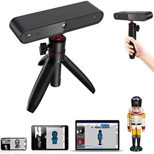 POP 1 3D Scanner, 0.3mm 8Fps 3D Printer Scanner with Tripod, Handheld and Fixed Scanning Modes for Human Face Body and Color Texture Scanning, Support Android, Windows, iOS and Mac OS, A1