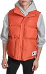 Champion Men's Quilted Puffer Vest, Orange, Medium