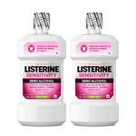 Listerine Sensitivity Mouthwash, 24-HR Tooth Sensitivity Relief & Protection, Alcohol-Free Formula in Fresh Mint Flavor, 500 mL (Pack of 6)