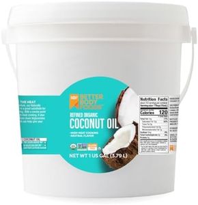 BetterBody Foods Refined Organic Coconut Oil with Neutral Flavor and Aroma, Non-GMO, Cooking Oil, 1 Gallon