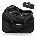 Rhinowalk Folding Bike Bag for 20/26 inch Folding Bikes - Waterproof Bicycle Travel Carrying Case Outdoors Bike Transport Bag for Cars Train Air Travel Black