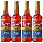 Torani Peach Syrup Bottle, 4 x 750 ml