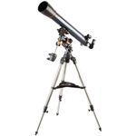 Celestron - AstroMaster 90EQ Refractor Telescope - Refractor Telescope for Beginners - Fully-Coated Glass Optics - Adjustable-Height Tripod - Bonus Astronomy Software Package