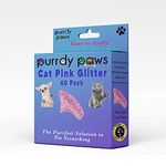 40-pack PINK GLITTER Soft Nail Caps for Cat Claws * Purrdy Paws Brand (Small)