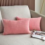 Corduroy Striped Throw Pillow Cover