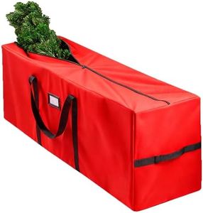 Christmas Tree Storage Bag, 600D Oxford Fabric with Reinforced Carrying Handles and Dual Zippers, Heavy Duty Tree Bag Waterproof, Extra Large Moving Bags Transparent Pocket, 7.5 ft