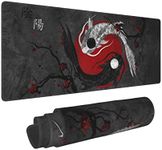 Browrrsson Japanese Art Mouusepad Japanese Art Koi Fish Gaming Mouse Pad Extended Stitched Edges Mousepad,Large Mouse Mat Desk Pad Personalized The Office Mouse Pad 31.5 X 11.8 Inch