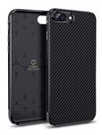 ONES Ultra-Thin Case for iPhone 8 Plus / 7 Plus · Carbon Fiber Texture [Fingerprint Prevention][Camera ＆ Screen Protection][Impact Absorption][Non-Slip] · Lightweight Cover Black