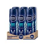 Nivea Men Dry Fresh Deodorant Spray, 150 ml, Pack of 6
