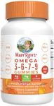 Vegan Omega 3 6 7 9 Gummies by MaryRuth's | Up to 4 Month Supply | Sugar Free | Omega 3 Supplement with Flaxseed Oil | Omega 3 Gummies for Immune Support, Heart Support | No Fish Taste | 120 Count