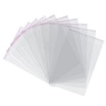 FineWay A4 Celle Bags Seal Strip Peel and Seal Cellophane Clear Bags - Pack of 100-222 x 305mm