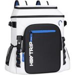 Heytrip Cooler Backpack 54 Cans Insulated Cooler Bag, Keep Freeze for 20 Hours, Waterproof & Leak-Proof Cooler with Multi-Compartments(White)