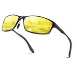 gesruny ㅤ Night Driving Glasses-Anti Glare-Women-Men-Sunglasses-Yellow-TAC-Polarized-Lens-HD-Distance-Astigmatism-Night Vision-Glasses-UV400-Protection-Ultra Light-Metal Frame