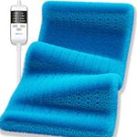 Boncare® Rapid Heat up Large Heating Pad for Back Pain Relief and Period Cramps with Auto Shut Off 4 Timers & 4 Temperature Settings Super Soft Velvet Fleece Hot Heat Pad (Blue, 12"x24")